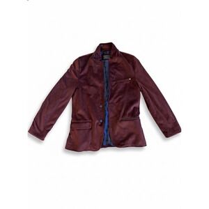 William Murray Golf Blazer Jacket Sz M 25th Anniversary Maroon Velvet Checkered